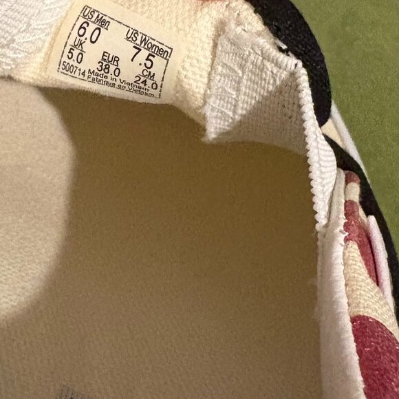 NWT Vans Classic Slip-On Glitter Check - Multi Rainbow Size 7.5W/6M - Picture 4 of 6